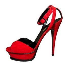 NIB Yves Saint Laurent Shoes YSL Rouge Eros Pumps, Red, Size 8.5